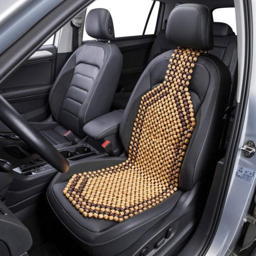 kapibala Breathable Wooden Bead Vehicle Seat Cushion, Massage Support for Car Seats, Enhances Comfort and Air Circulation